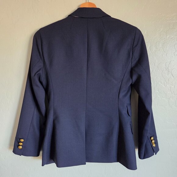 J.Crew Dalton Blazer in Italian Stretch Wool Navy Slim Fit Size Womens 0 Preppy - Picture 7 of 12